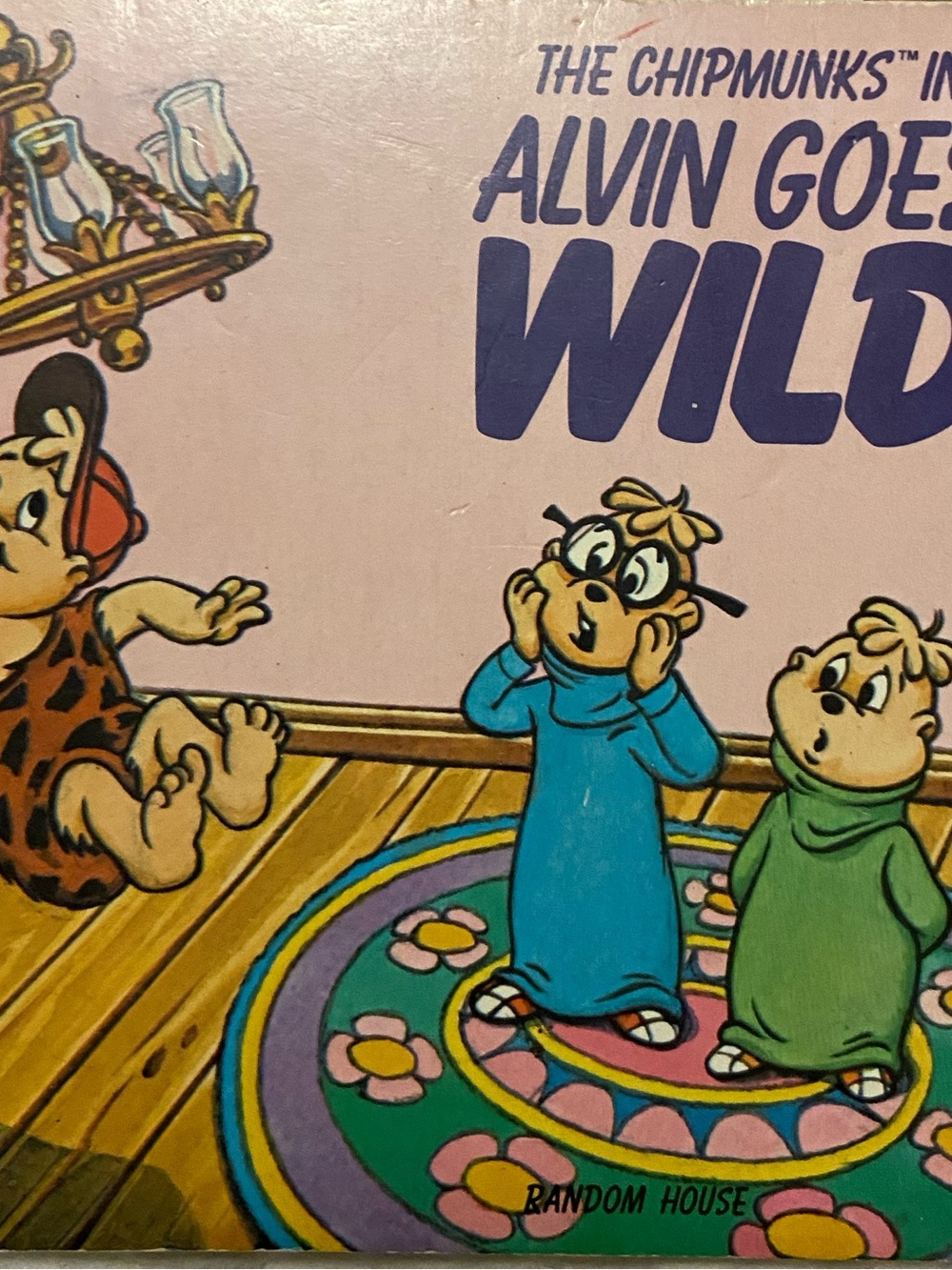Vintage Children’s book Alvin and Chipmunks in Alvin Goes Wild Pink paperback